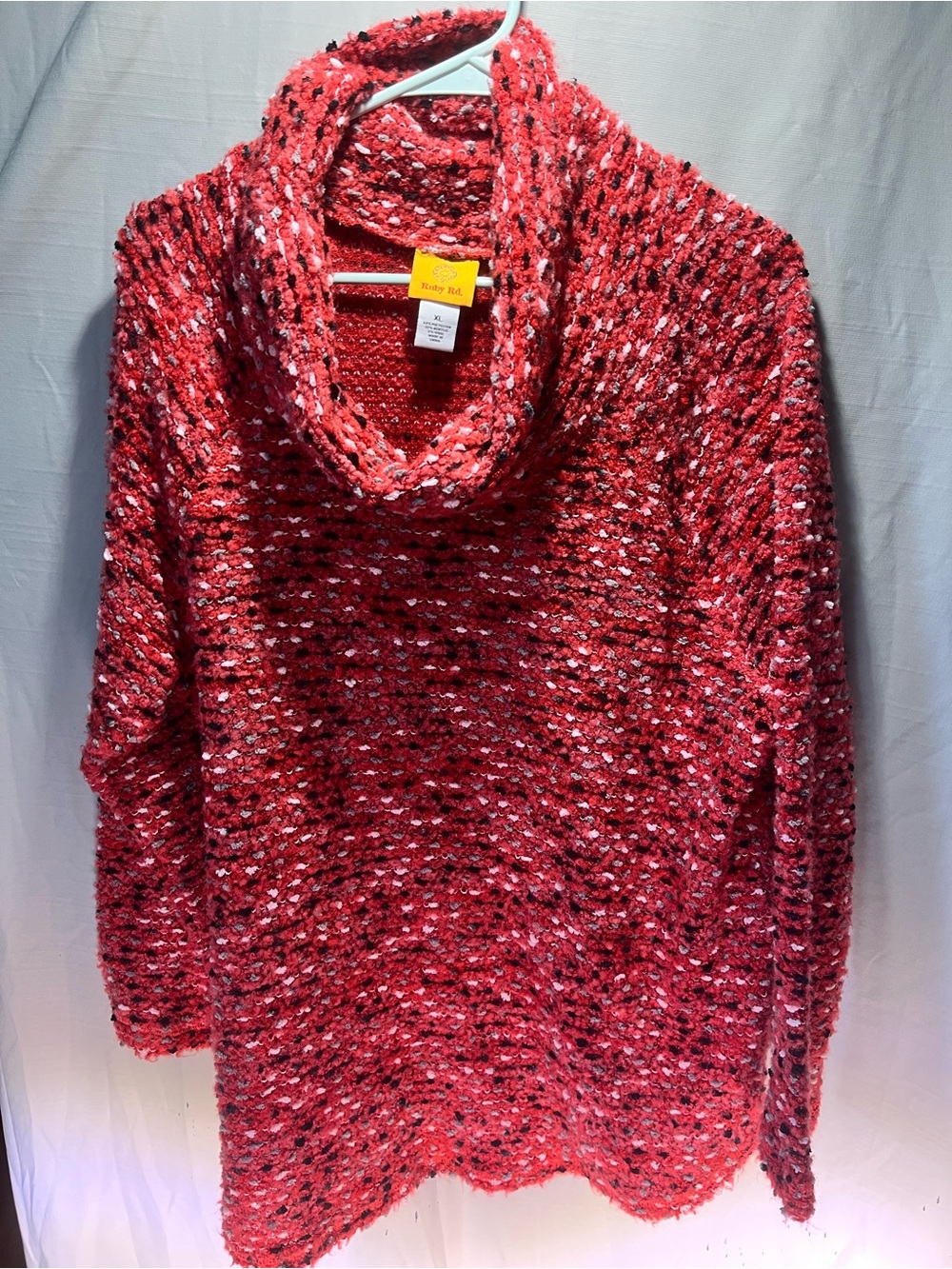 Cozy Red Cowl Neck Sweater - Ruby Rd.